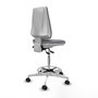 PIQUERAS Y CRESPO Taburete Elche blanco AS gris con base blanca