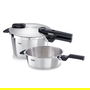 Fissler 60241011000/0 VITAQUICK PREMIUM Set de 2 Ollas 2,5 + 4,5 Litros 22 cm Acero Inoxidable Fabricado en Alemania Apto para Inducción
