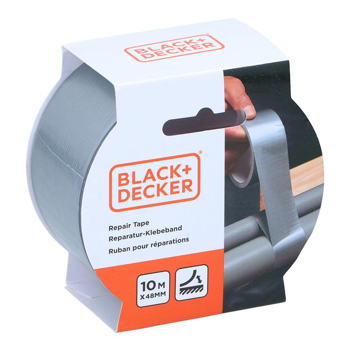 Black+Decker Cinta Americana Universal Plata 48 mm x 10 m Black+Decker Cinta Americana Universal Plata 48 mm x 10 m