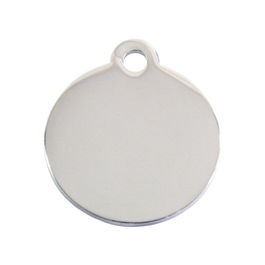 Placa identificativa para collar Imarc Circle Plateado