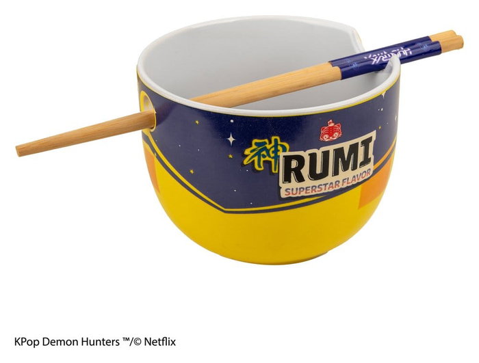 Cinereplicas Bol de Ramen Rumi Superstar Flavor con Palillos Las guerreras K-pop