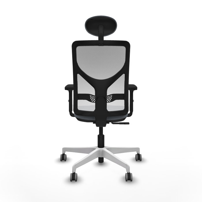 PIQUERAS Y CRESPO Silla de oficina Motilla Gris y Blanca con mecanismo Sincro