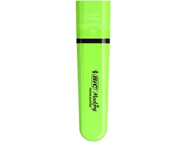 Bic Marking Flat Subrayador Fluorescente Verde Neón, Caja de 12 unidades