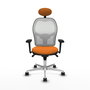 PIQUERAS Y CRESPO Silla de oficina Jorquera Naranja y Blanco
