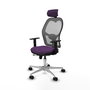PIQUERAS Y CRESPO Silla de oficina Jorquera con mecanismo Sincro/Traslack, Morado y Gris