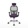 PIQUERAS Y CRESPO Silla de oficina Jorquera con mecanismo Sincro/Traslack, Morado y Gris