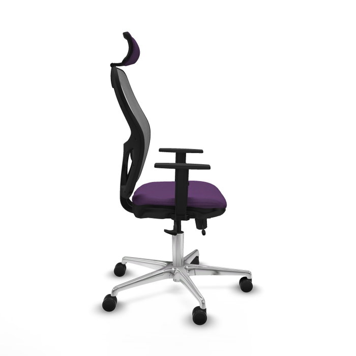 PIQUERAS Y CRESPO Silla de oficina Jorquera con mecanismo Sincro/Traslack, Morado y Gris PIQUERAS Y CRESPO Silla de oficina Jorquera con mecanismo Sincro/Traslack, Morado y Gris