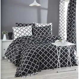 Juego de Cama - ASI8683742032472 - Funda Nórdica 220x240 cm + 2 Fundas Almohada 60x60 cm - 100% Algodón Reforzado - Negro