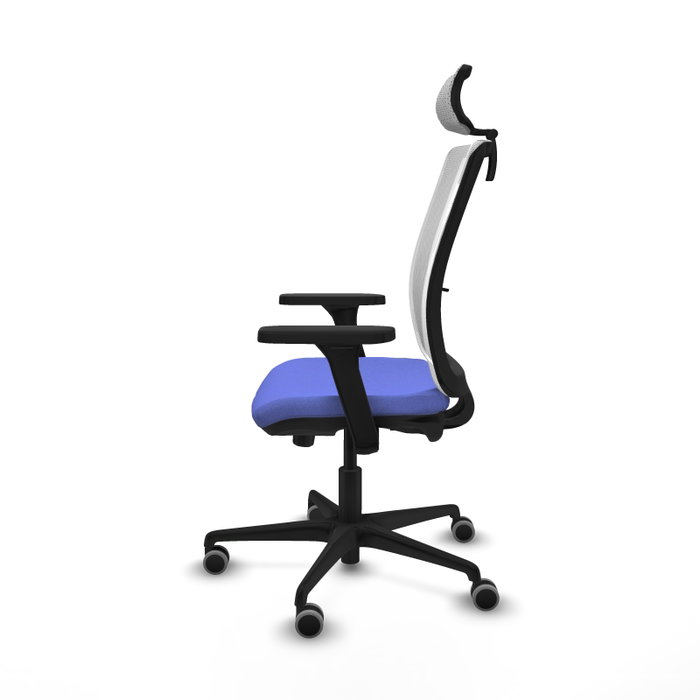 PIQUERAS Y CRESPO Silla de oficina Haches con mecanismo Sincro/Traslack, Azul claro y Blanco PIQUERAS Y CRESPO Silla de oficina Haches con mecanismo Sincro/Traslack, Azul claro y Blanco