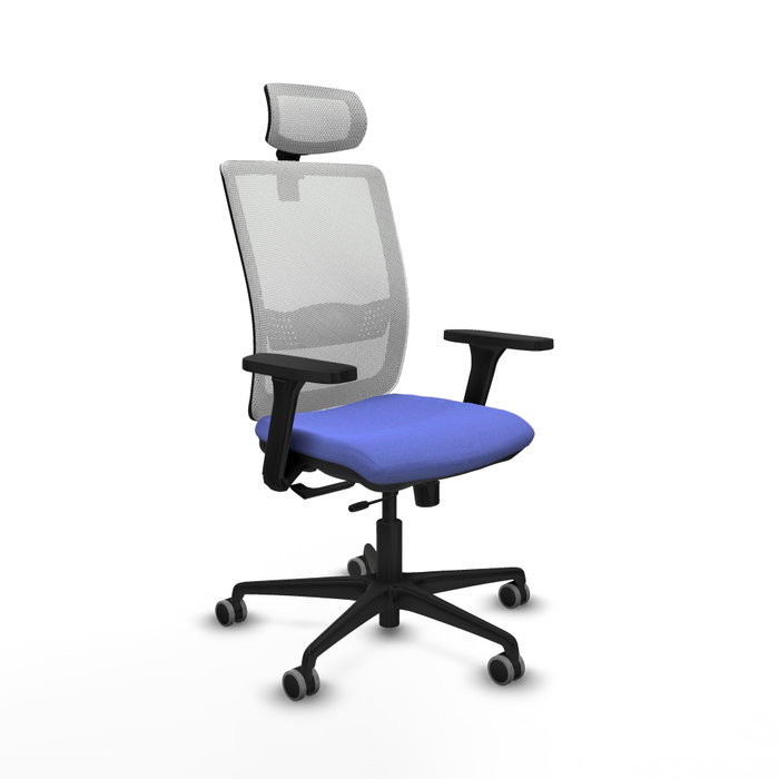 PIQUERAS Y CRESPO Silla de oficina Haches con mecanismo Sincro/Traslack, Azul claro y Blanco PIQUERAS Y CRESPO Silla de oficina Haches con mecanismo Sincro/Traslack, Azul claro y Blanco