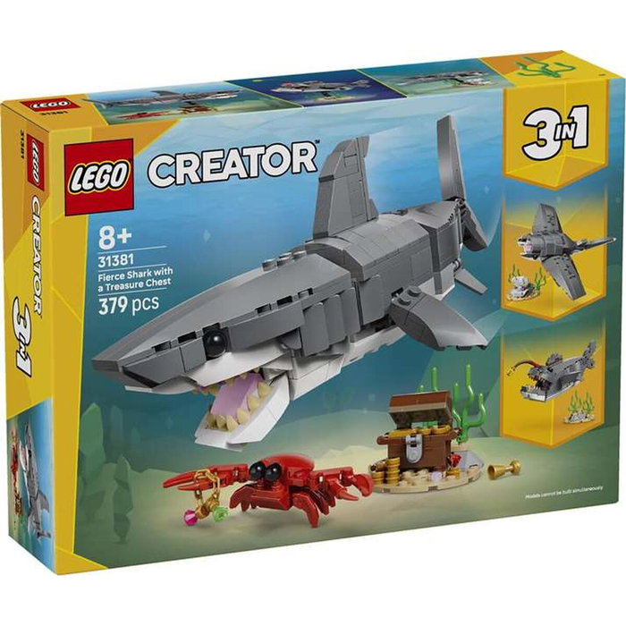 LEGO Creator 3 en 1 Feroz Tiburón con Cofre del Tesoro 31381 LEGO Creator 3 en 1 Feroz Tiburón con Cofre del Tesoro 31381