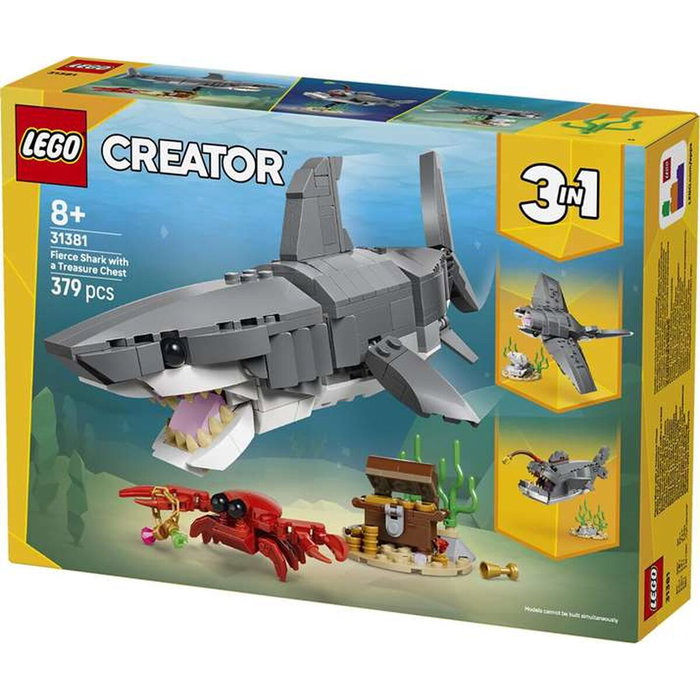 LEGO Creator 3 en 1 Feroz Tiburón con Cofre del Tesoro 31381 LEGO Creator 3 en 1 Feroz Tiburón con Cofre del Tesoro 31381