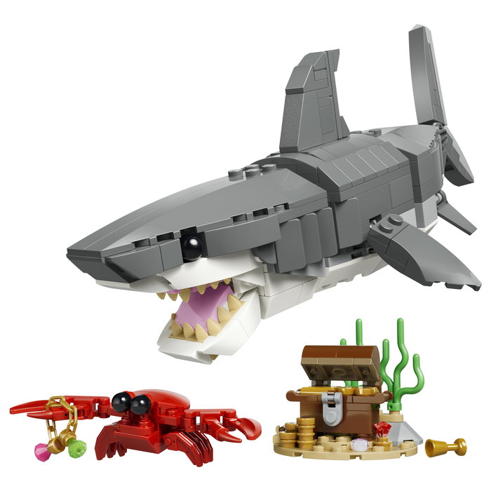 LEGO Creator 3 en 1 Feroz Tiburón con Cofre del Tesoro 31381 LEGO Creator 3 en 1 Feroz Tiburón con Cofre del Tesoro 31381