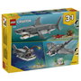 LEGO Creator 3 en 1 Feroz Tiburón con Cofre del Tesoro 31381