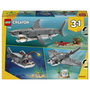 LEGO Creator 3 en 1 Feroz Tiburón con Cofre del Tesoro 31381