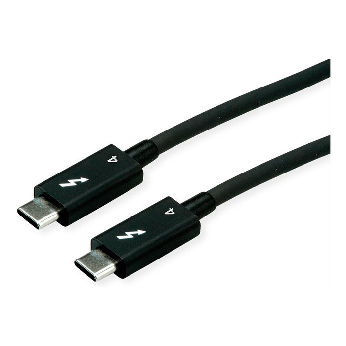ROLINE Thunderbolt 4 Cable USB-C a USB-C 40 Gbit/s 100 W 1 m Negro, 11.02.9046 ROLINE Thunderbolt 4 Cable USB-C a USB-C 40 Gbit/s 100 W 1 m Negro, 11.02.9046