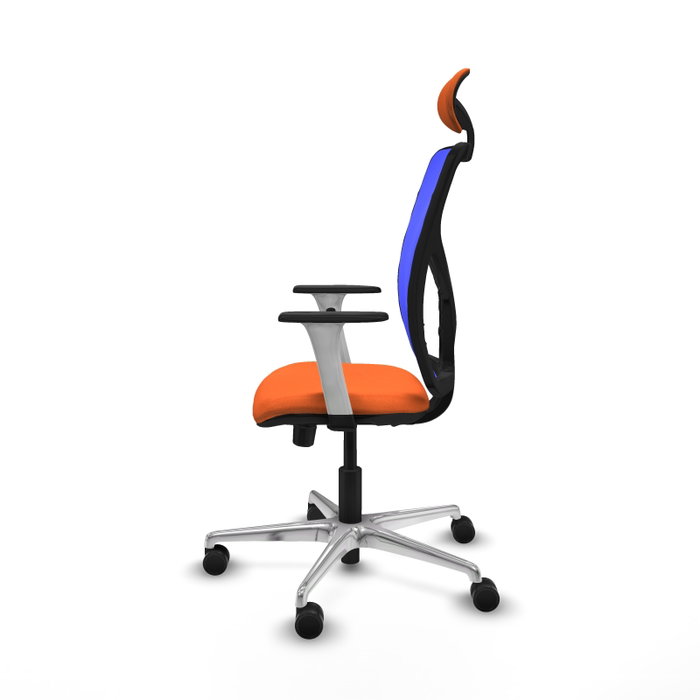 PIQUERAS Y CRESPO Silla de oficina Motilla con mecanismo Sincro/Traslack, Azul y Naranja PIQUERAS Y CRESPO Silla de oficina Motilla con mecanismo Sincro/Traslack, Azul y Naranja