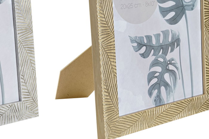 DKD Home Decor Marco de Fotos Hojas Espejo Tropical Surtido