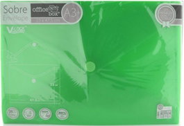 FRAGA IMPORT, S.L. Carpeta Sobre A3+ V-Lock con Cierre Velcro Verde