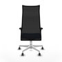 PIQUERAS Y CRESPO Sillón Albacete con mecanismo Sincro, Tela Azul Marino y Malla Negro