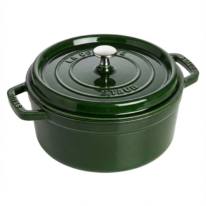 Staub Cocotte Redonda de Hierro Fundido 24 cm Verde Albahaca