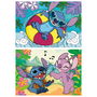 Educa Puzzle 2X100 Stitch 19998 Disney 2 puzzles de 100 piezas cada uno, montaje 40x28cm
