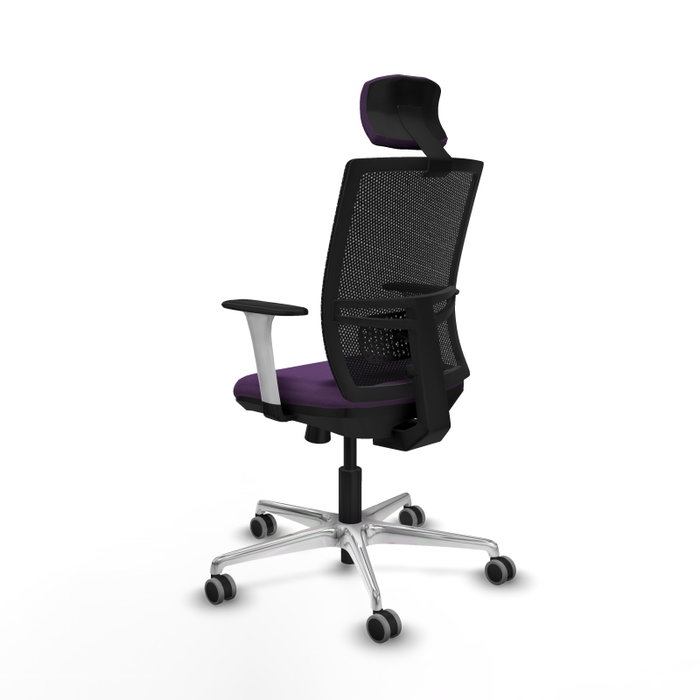 PIQUERAS Y CRESPO Silla de oficina Yunquera Morada con Malla Negra PIQUERAS Y CRESPO Silla de oficina Yunquera Morada con Malla Negra