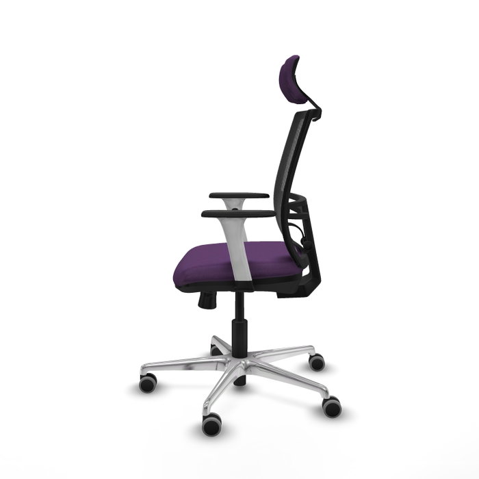 PIQUERAS Y CRESPO Silla de oficina Yunquera Morada con Malla Negra PIQUERAS Y CRESPO Silla de oficina Yunquera Morada con Malla Negra
