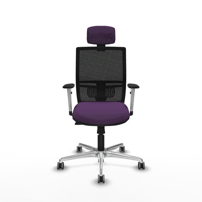 PIQUERAS Y CRESPO Silla de oficina Yunquera Morada con Malla Negra PIQUERAS Y CRESPO Silla de oficina Yunquera Morada con Malla Negra
