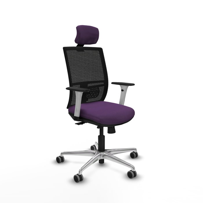 PIQUERAS Y CRESPO Silla de oficina Yunquera Morada con Malla Negra PIQUERAS Y CRESPO Silla de oficina Yunquera Morada con Malla Negra