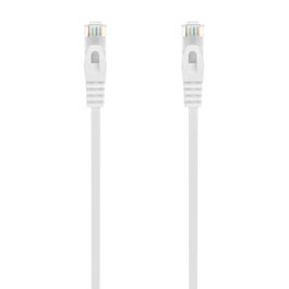 AISENS A145 0593 Cable de Red Latiguillo Cat6a UTP RJ45 10GbE 500MHz, 0.5m, Blanco, LSZH, Conectores Macho, 24 AWG Cobre, PoE Compatible