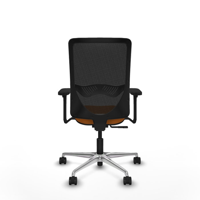 PIQUERAS Y CRESPO Silla de oficina Zulema Naranja y Negro con Mecanismo Sincro
