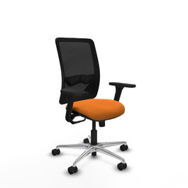 PIQUERAS Y CRESPO Silla de oficina Zulema Naranja y Negro con Mecanismo Sincro