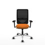 PIQUERAS Y CRESPO Silla de oficina Zulema Naranja y Negro con Mecanismo Sincro