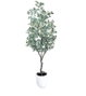 DKD Home Decor Árbol de Eucalipto Verde con Base de Cemento 80x80x220 cm
