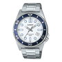 Casio MTD-135D-7AVDF con esfera blanca y correa de acero