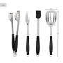 Aktive Set de 4 accesorios para barbacoa Barbecue