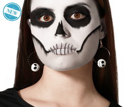 Pendientes Calavera Halloween - Día de los Muertos - Accesorio Decorativo para Disfraces de Catrina o Gótico, Tema Halloween 2025