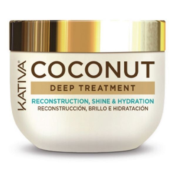 Kativa COCONUT Deep Treatment Mascarilla Intensiva Hidratante y Reparadora para Cabello Dañado con Aceite de Coco Orgánico 300 ml Kativa COCONUT Deep Treatment Mascarilla Intensiva Hidratante y Reparadora para Cabello Dañado con Aceite de Coco Orgánico 300 ml