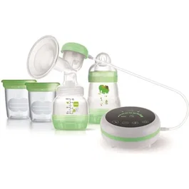 MAM Extracto Leche 2 en 1 Eléctrico y Manual con Cojín de Silicona, 9 Niveles de Intensidad y Batería Recargable