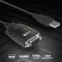 Lindy Convertidor USB RS485 42845, 1 m, Negro