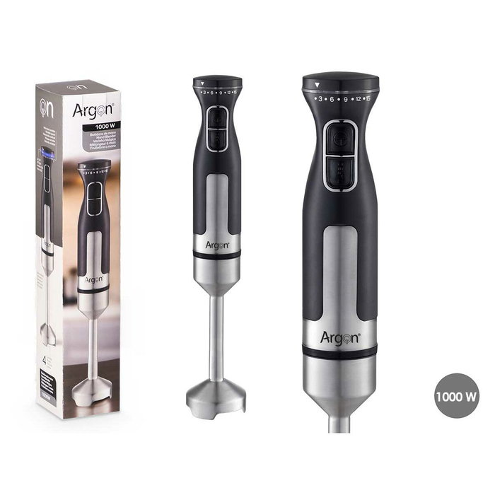 Argon Batidora Acero Negra 1000W