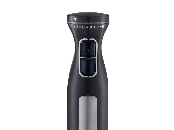 ARGON Batidora de Acero Negra 1000W, 6.7 x 38 x 6.7 cm (Set de 12)