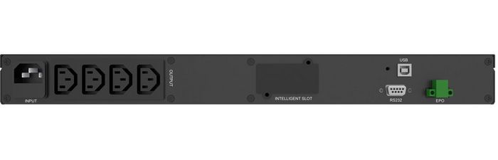 PowerWalker VI R1U UPS Línea Interactiva 750VA 450W 1 x C14 In 4 x C13 Out USB RS-232 EPO Intelligent Slot UK