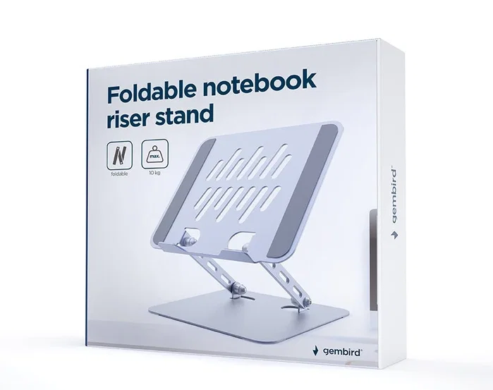 Gembird NBS-D1-04 Soporte Plegable para Portátil Plata