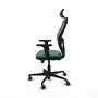 PIQUERAS Y CRESPO Silla de oficina Jorquera con mecanismo Sincro/Traslack Verde esmeralda y Gris