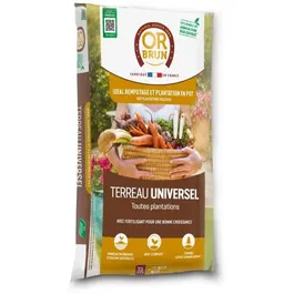 Or Brun Tierra Universal para Macetas, Sustrato Marrón Oro, 20 Litros