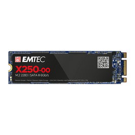 Emtec X250 Disco SSD Interno M.2 SATA III de 2 TB, 2280, 3D NAND, 520 MB/s Lectura, 500 MB/s Escritura