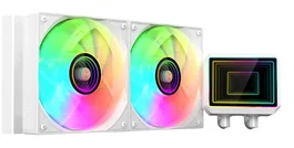 Mars Gaming ML-TWO240W Kit de refrigeración líquida AIO 240mm Blanco para CPU, ARGB Infinity Mirror, ventiladores 120mm PWM, soporta hasta 450W TDP, compatible Intel y AMD