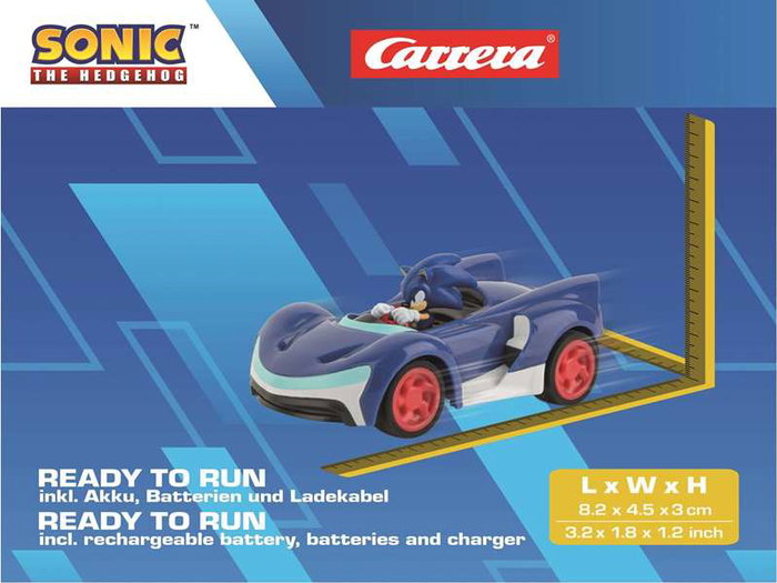Sonic the Hedgehog coche teledirigido RC 1/43 2,4 GHz Mini Sonic